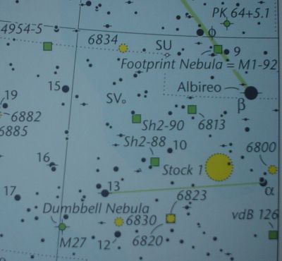 Star chart between Albireo and M27